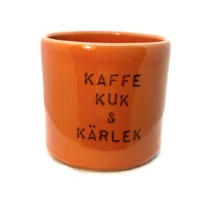 KAFFE KUK & KÄRLEK - mugg - korallrosa